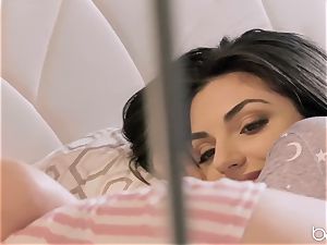 lezzies Darcie Dolce and Chloe Couture cunt tonguing sleep over