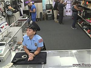 hefty knob in milky bootie assfuck and gigantic fuck-stick tiny hard-core ravaging Ms Police Officer